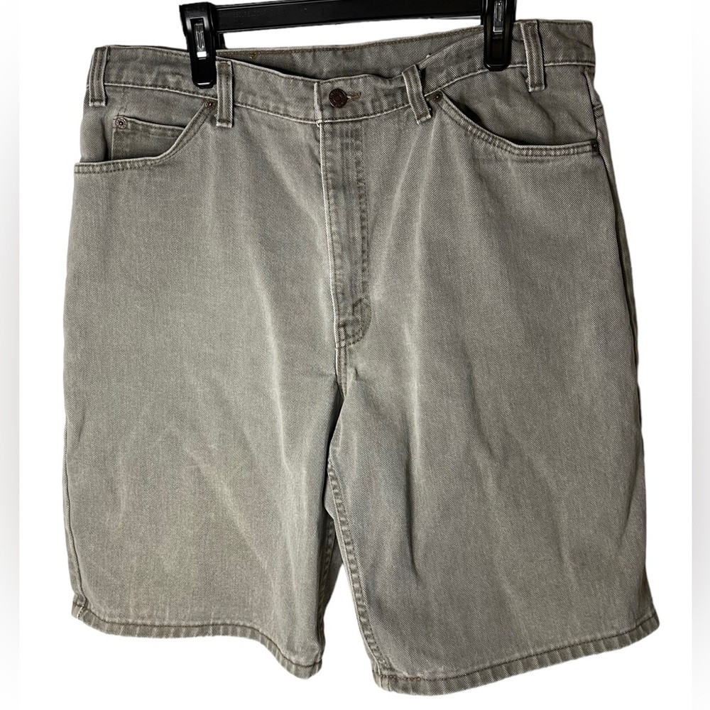 VTG 90s Levis 550 Gray Wash Orange Tab Shorts Size 38 W‎ Made In USA